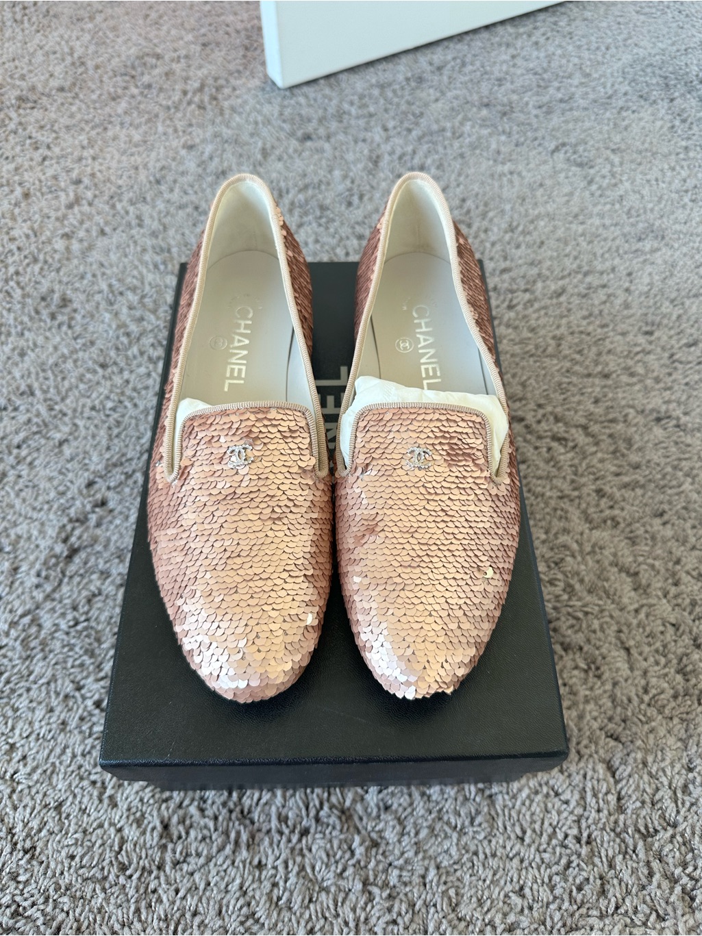 Chanel Sequin Flats